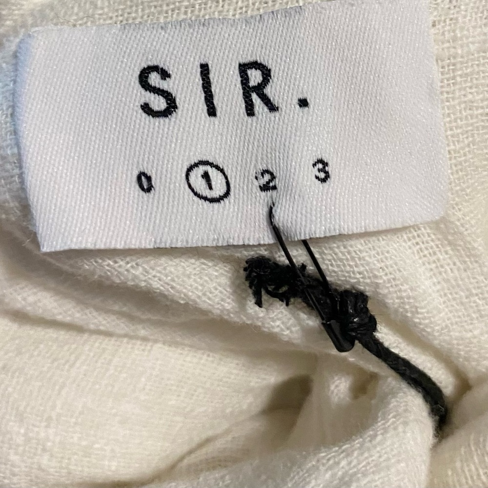 Sir The Label New Off White Chessa Cotton Off Shoulder Mini Dress 1 Small Nwt — image 7 of 8